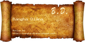Bangha Diána névjegykártya